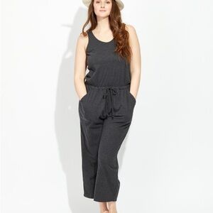 Pact Charcoal Heather Jumpsuit, size small
